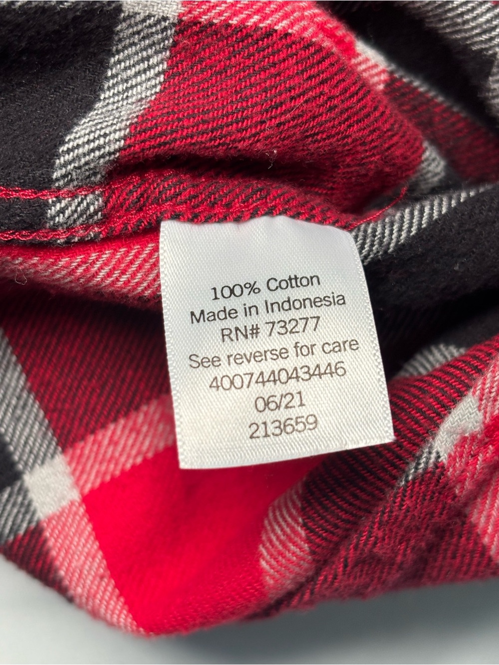 Croft & Barrow Red Plaid Button-Down Flannel Shirt 100% Cotton - Picture 6 of 9